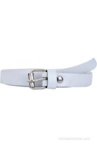 Shining Girl Women White Synthetic Belt(White)